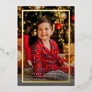Simple gold frame Christmas photo