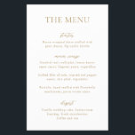 Simple Gold Modern Budget Wedding Menu<br><div class="desc">Modern wedding menu flyer featuring a simple yet elegant design.</div>