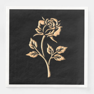 Simple Gold Rose Napkin