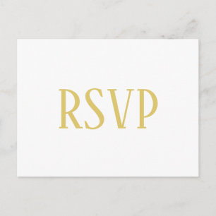 Simple Gold - RSVP/Dinner Choices Postcard