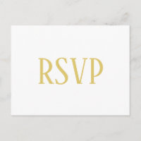 Simple Gold - RSVP Postcard