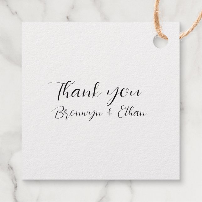 Simple Gold Seashells Favour Tags (Back)