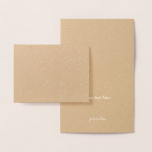 Simple Gold Silver Modern Abstract Wave Lines Foil Card