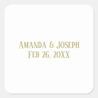 Simple Gold - Square Sticker