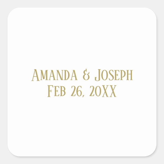 Simple Gold - Square Sticker (Front)