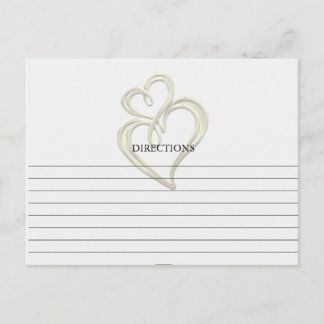 Simple Gold Swirl Hearts Recipe Cards