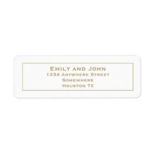 Simple Gold Typography and Frame Return Address