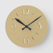 Simple Gold Wall Clock
