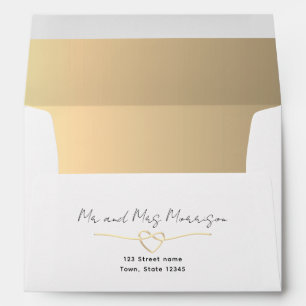 Simple Gold Wedding Envelope
