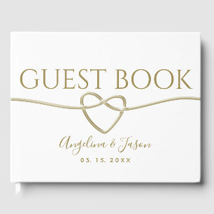 Simple Gold Wedding Guest Book