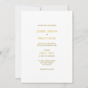Simple Gold - Wedding Invitation