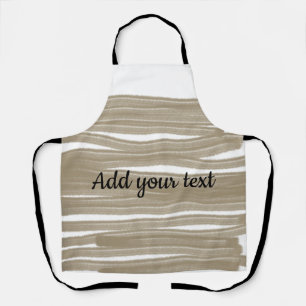 Simple golden add your text lines tropes name   to apron