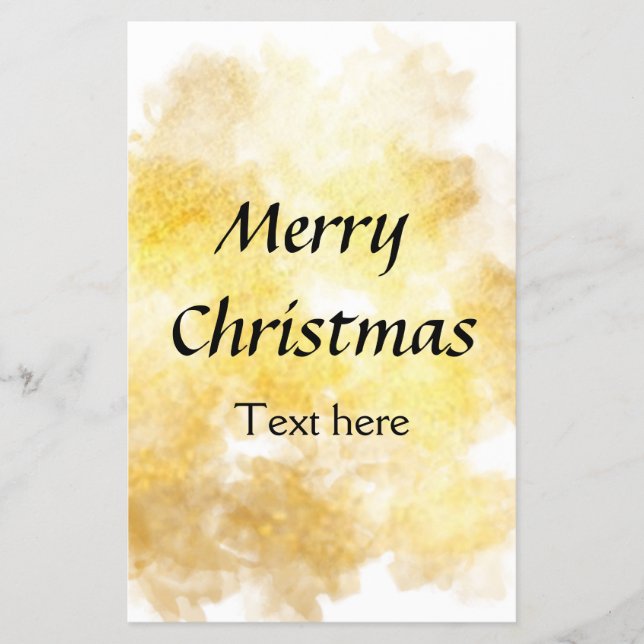 Simple golden add your text merry Christmas custom Flyer (Front)