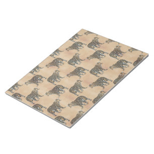 Simple Golden Leopard Animal Pattern Notepad