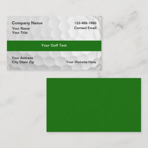 Simple Golf Ball Theme Business Cards