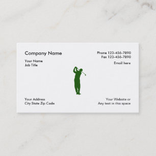 Simple Golf Business Cards