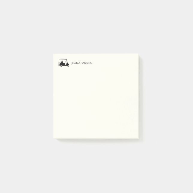 Simple Golf Fan Personal Stationery Post-it Notes (Front)