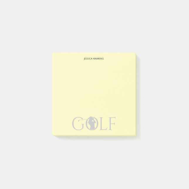 Simple Golf Fan Personal Stationery Post-it Notes (Front)