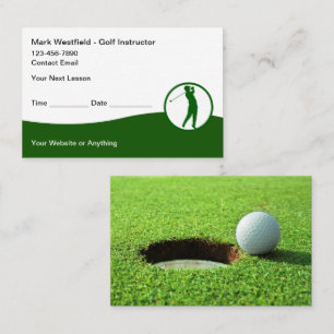 Simple Golf Instructor Appointment Cards