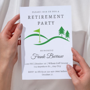 Simple Golf Retirement Party Invitation