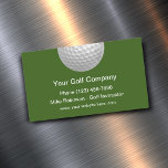 Simple Golf Sports Theme Magnetic Business Card<br><div class="desc">Business card magnets for a golf business designed with a golf ball graphic and simple 4 line layout you can customise online. Works for a golf instructor that does golf lessons,   a golf cart dealer,  or golf training.</div>