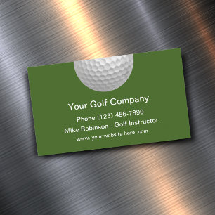 Simple Golf Sports Theme Magnetic Business Card