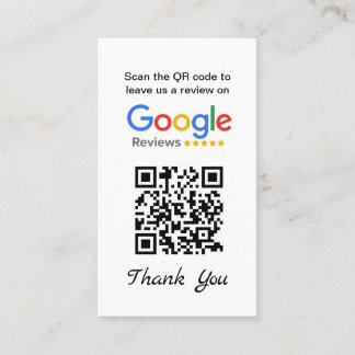 Simple Google Review Request - Business Card