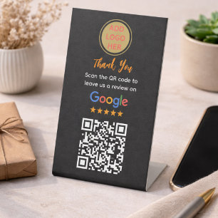 Simple Google Review Request Modern Small Business Pedestal Sign