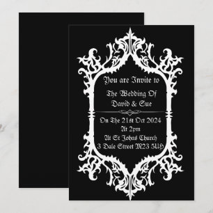 Simple Gothic Wedding Invitations