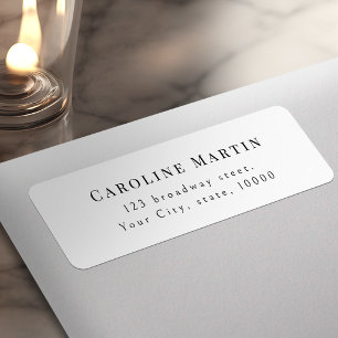 Simple Graceful Script Typography Return Address