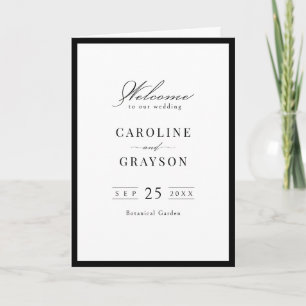 Simple Graceful Script Typography Wedding Programme