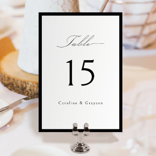 Simple Graceful Script Typography Wedding Table Number