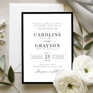 Simple Graceful Typography Classic Wedding Invitation