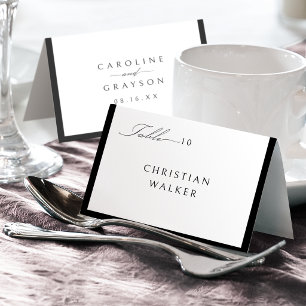 Simple Graceful Typography Foldable Place Card
