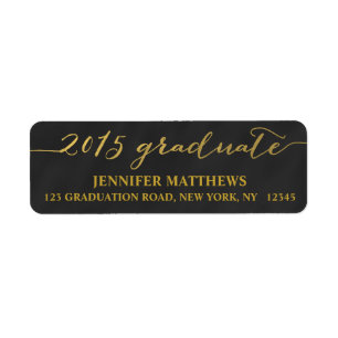 Simple Grad Chalkboard   Graduation Address Label