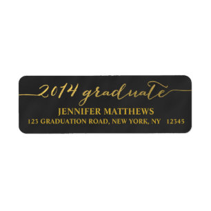 Simple Grad Chalkboard Graduation Address Label