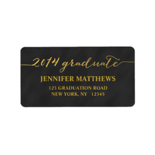 Simple Grad Chalkboard   Graduation Address Label