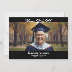 Simple Grad Garden Party Photo Floral Personalise Thank You Card