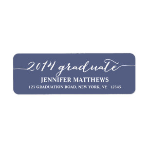Simple Grad Graduation Return Address Label
