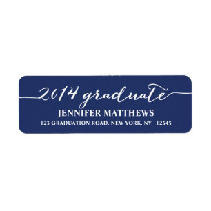 Simple Grad Graduation Return Address Label