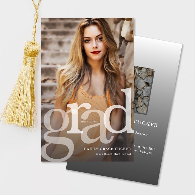 Simple GRAD Overlay Budget Graduation Announcement (Creator Uploaded)