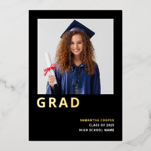 Simple Grad Real Gold Foil Black Announcement