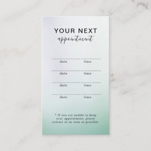 Simple Gradient Beauty Salon Appointment Card