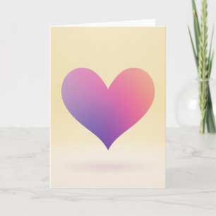 Simple Gradient Heart Card