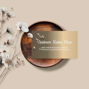 Simple Gradient Metallic Texture Business Card