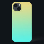 Simple Gradient Pastel Yellow Turquoise iPhone 13 Case<br><div class="desc">I love blending colours... this gradient blends from a yellow to a turquoise.</div>