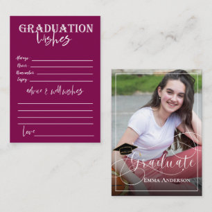 Simple Graduate Photo Class Of 2025 Graduation Advice Card