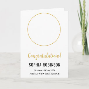 Simple Graduate Photo Modern Graduation Card