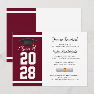 Simple Graduation 2025 Script Grad Party Invitation