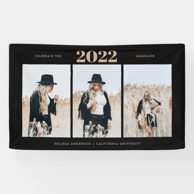 Simple Graduation 3 Photo Banner (Horizontal)